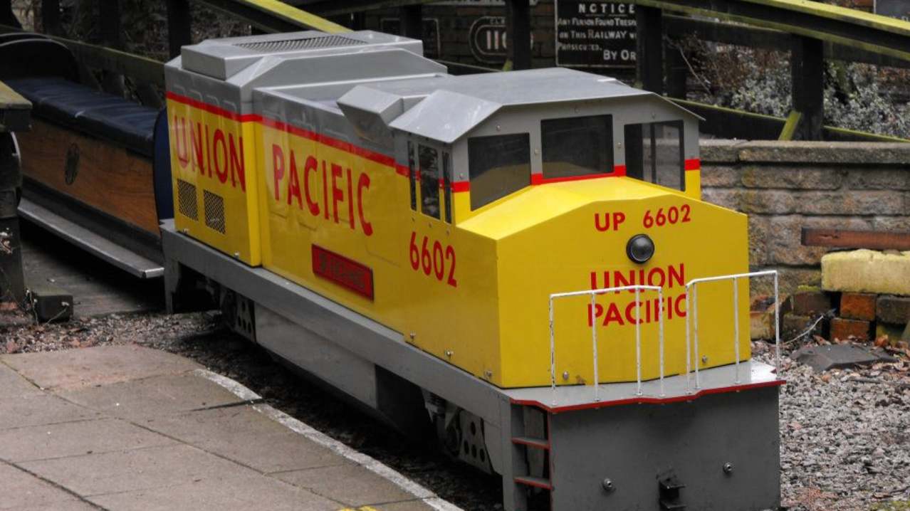 Union Pacific Train at Brookside Miniature Railway in Poynton