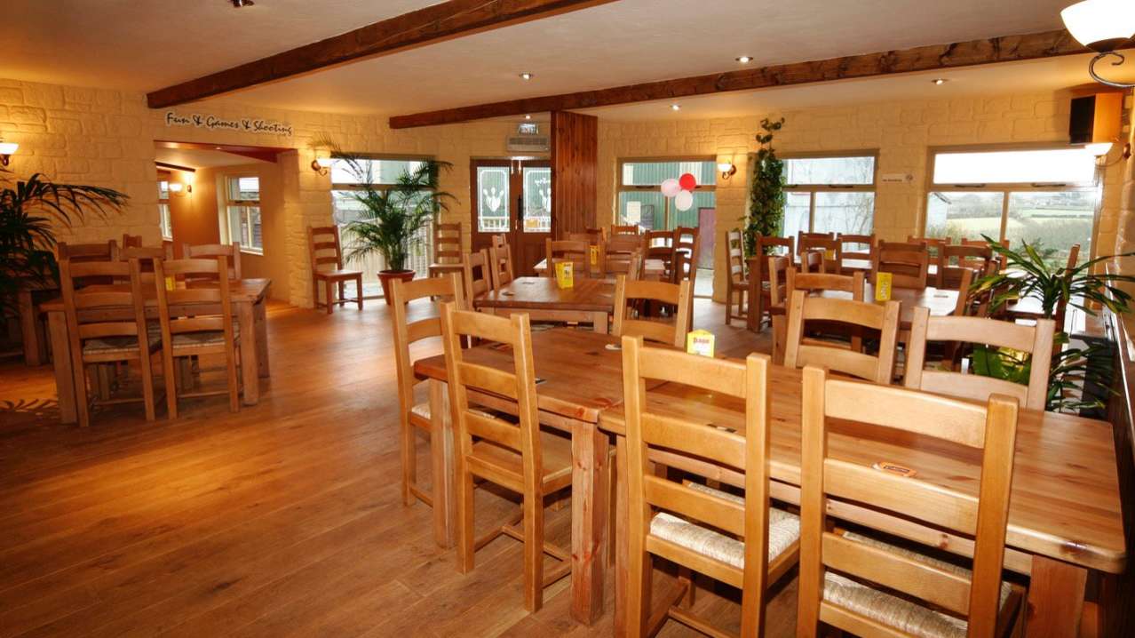 Restaurant seating area at Country Skittles in Hayle