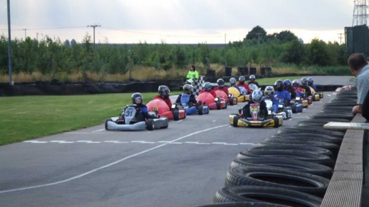 Kids in go karts at Anglia Karting Centre in Swaffham Kids in go karts at Anglia Karting Centre in Swaffham