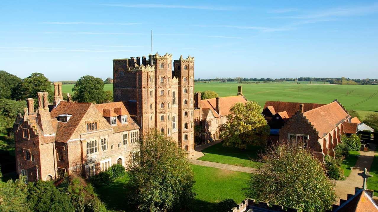 Aerial view of Layer Marney Tower in Colchester Aerial view of Layer Marney Tower in Colchester