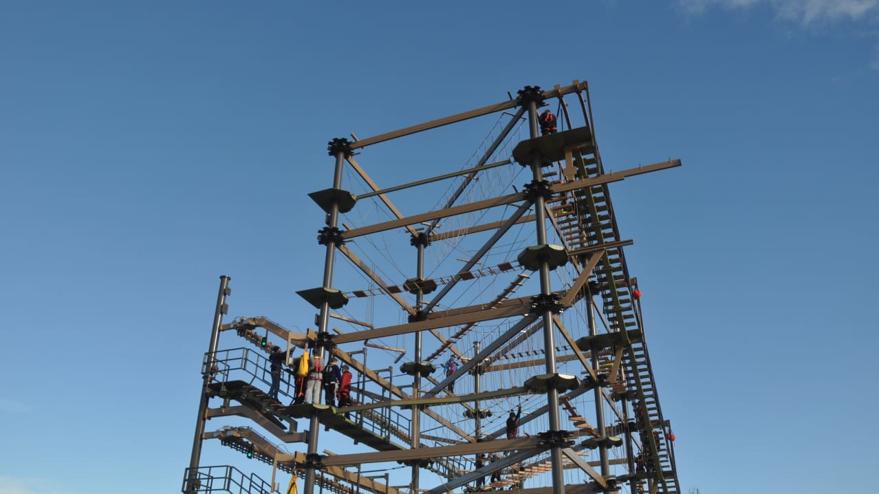 High rope course at Air Trail in Stockton on Tees High rope course at Air Trail in Stockton on Tees