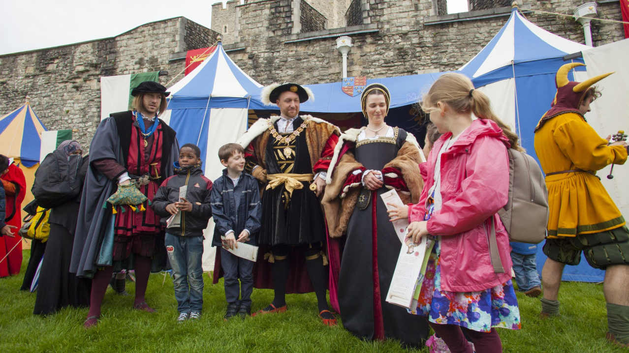Medieval festival at Tower of London in Tower Hill Medieval festival at Tower of London in Tower Hill