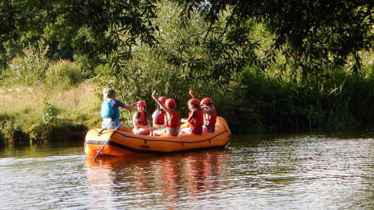 Kids rafting at Channel Adventure in Taunton Kids rafting at Channel Adventure in Taunton