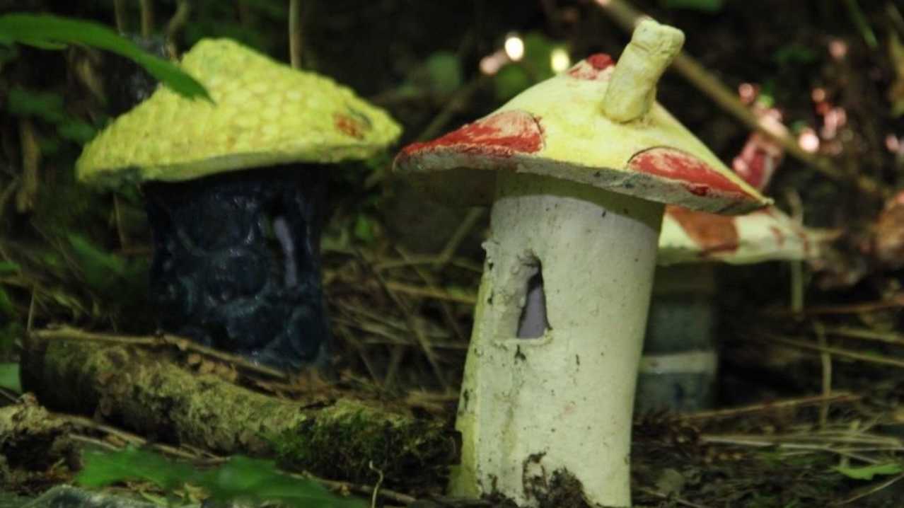 Ceramic mushroom at Doolin Cave and Farmland Nature Trail in Lisdoonvarna