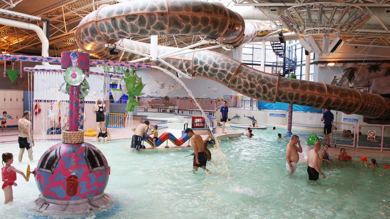 Families in swimming pool at Dimensions in Stoke on Trent