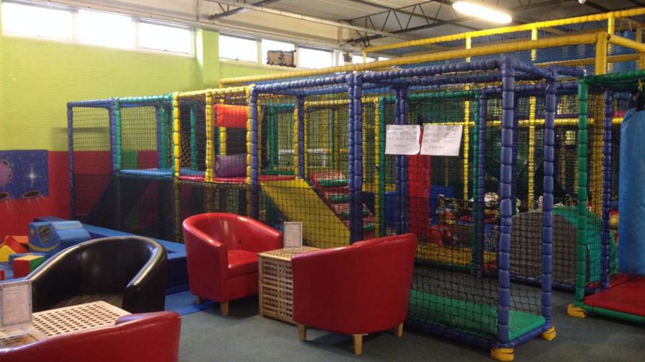 Indoor soft play frame at Larkhill Space Station in Salisbury Indoor soft play frame at Larkhill Space Station in Salisbury