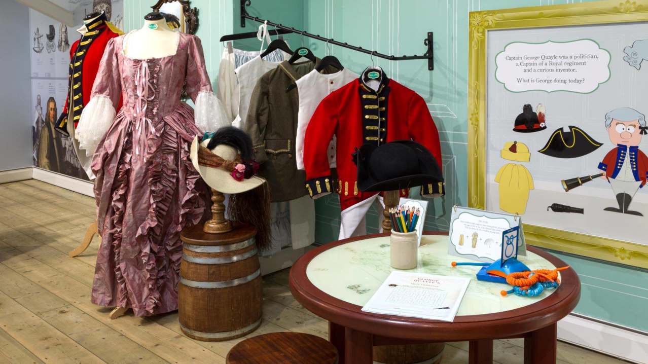 Old fashioned clothing at Nautical Museum Isle of Man in Castletown Old fashioned clothing at Nautical Museum Isle of Man in Castletown