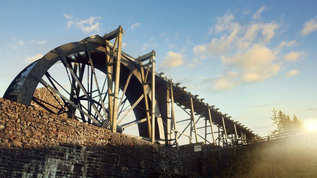 Water mill at Killhope Lead Mining Museum in Bishop Auckland