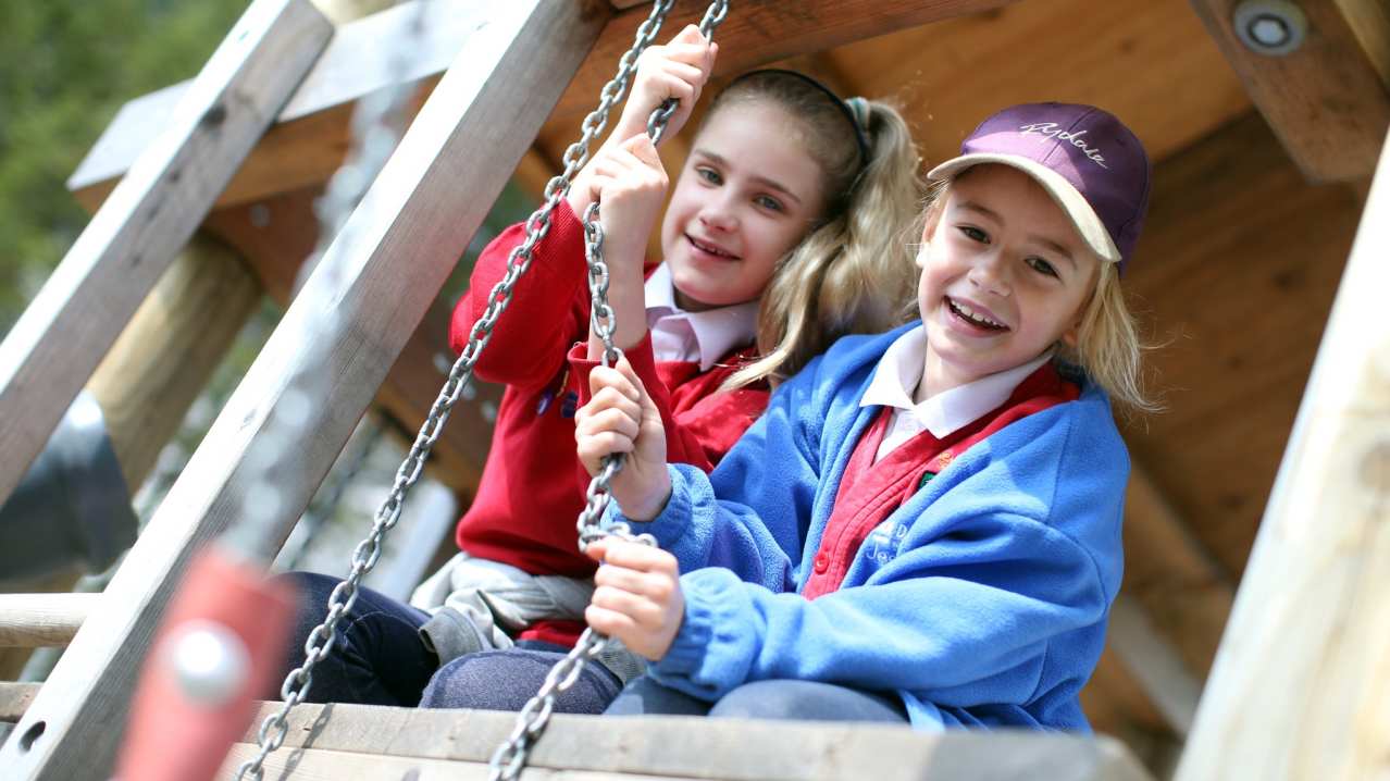Girls at Killhope Lead Mining Museum in Bishop Auckland