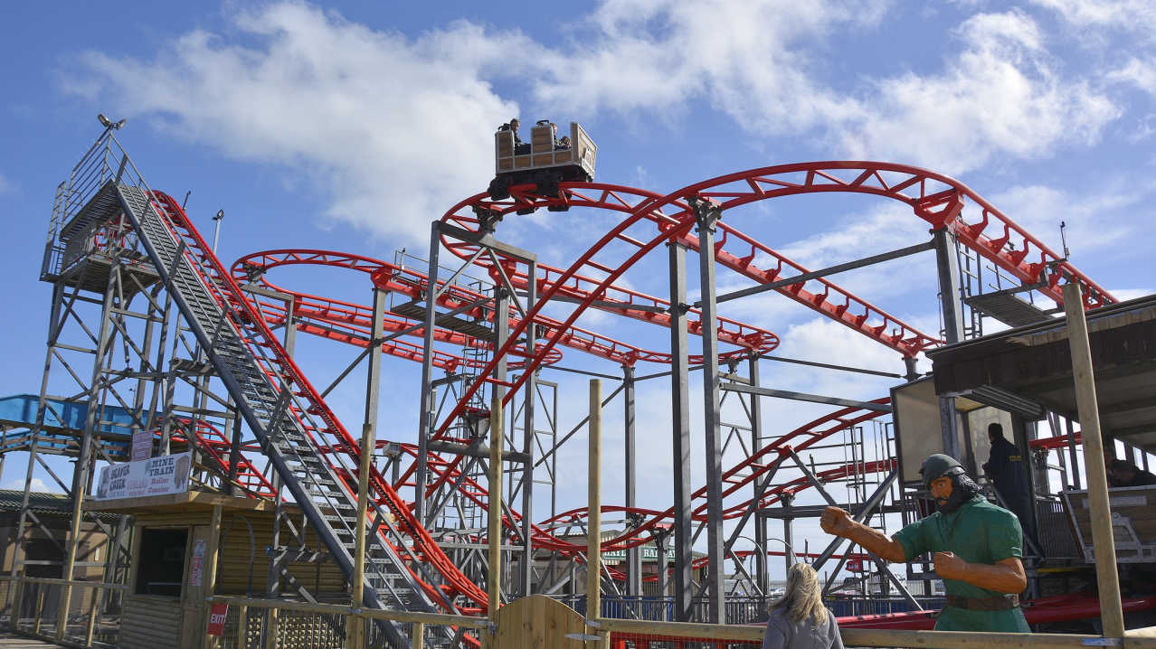 Runaway Mini Train ride at Funland in Hayling Island Runaway Mini Train ride at Funland in Hayling Island