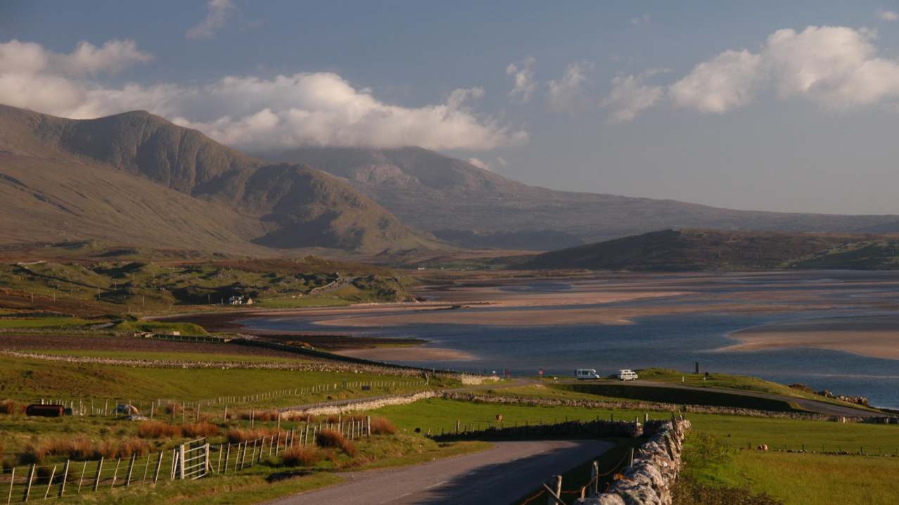 Hill top view of Sango Bay in Durness Hill top view of Sango Bay in Durness