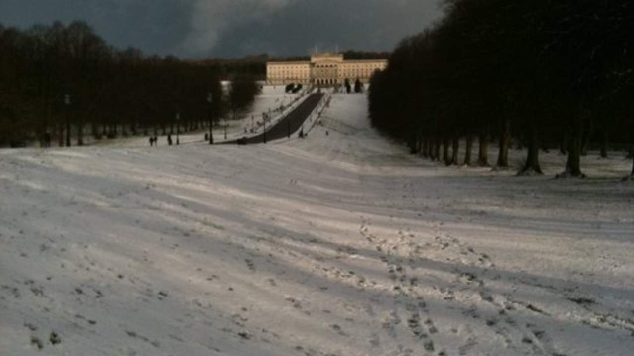 Outside view of Stormont Park in Belfast Outside view of Stormont Park in Belfast