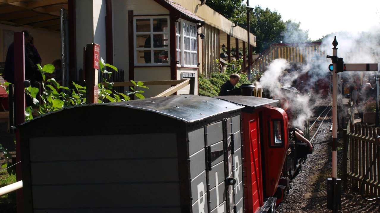 Stream train at Rudyard Lake Steam Railway in Leek