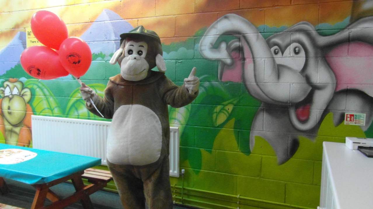 Mascot at TJ's Jungle in Cramlington Mascot at TJ's Jungle in Cramlington