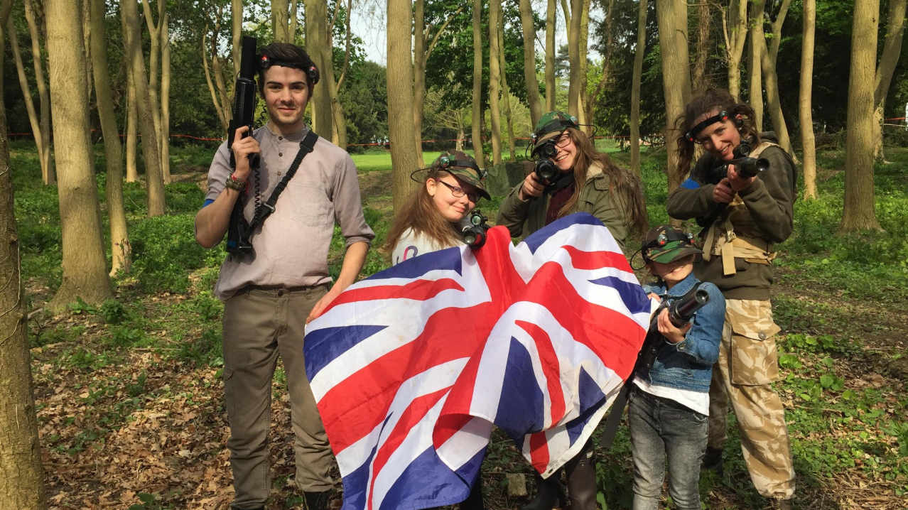 Kids playing laser tag at Laser Days in Nottingham Kids playing laser tag at Laser Days in Nottingham