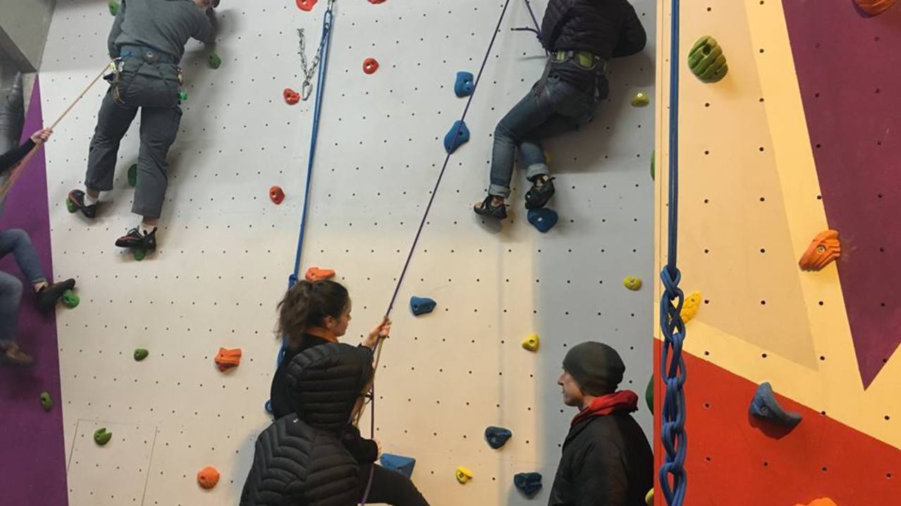 People climbing at Ready2climb Adventure Zone in Yeovil People climbing at Ready2climb Adventure Zone in Yeovil