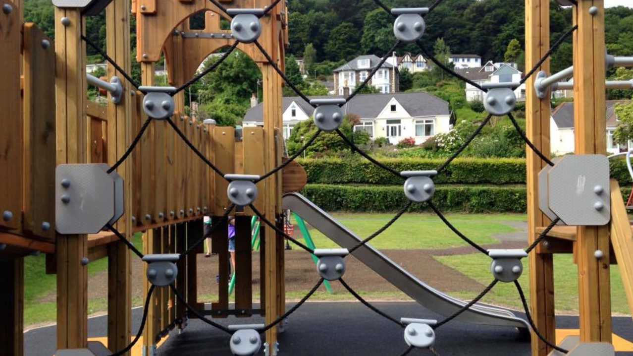 Adventure playground at Bicclescombe Park in Ilfracombe Adventure playground at Bicclescombe Park in Ilfracombe