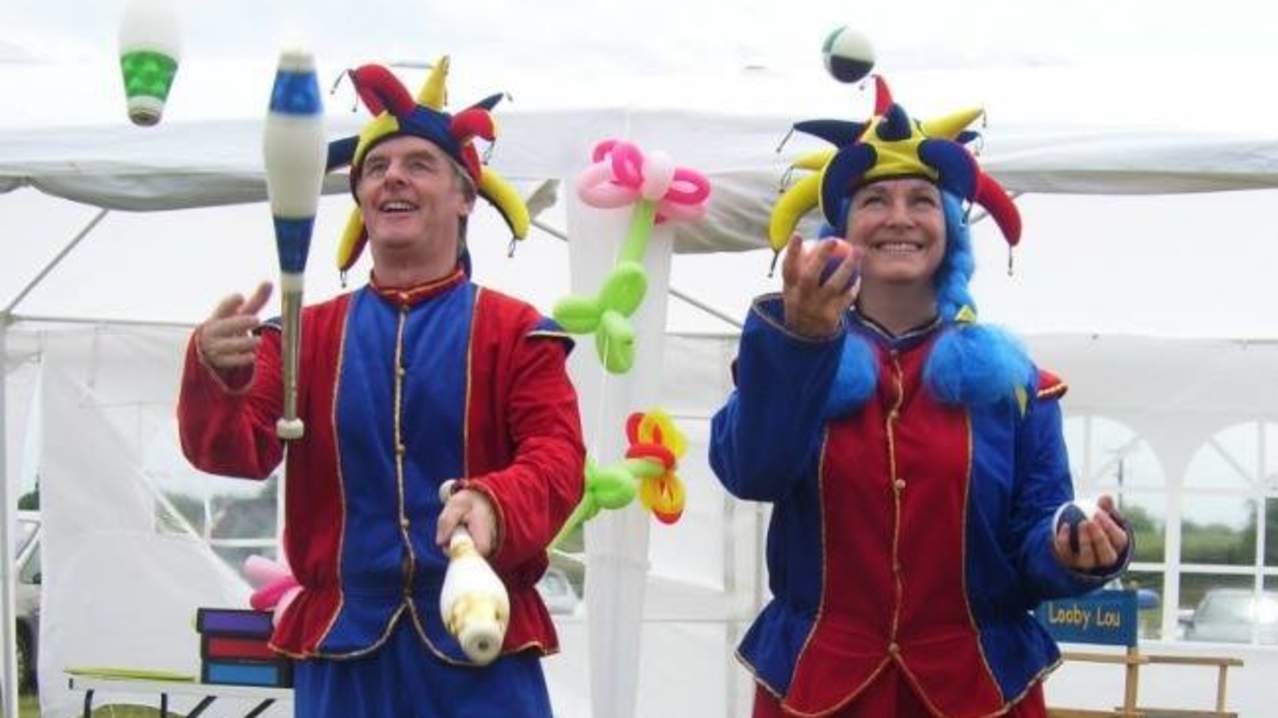 Staff juggling at Play Planet Soft Playcentre in Hereford Staff juggling at Play Planet Soft Playcentre in Hereford