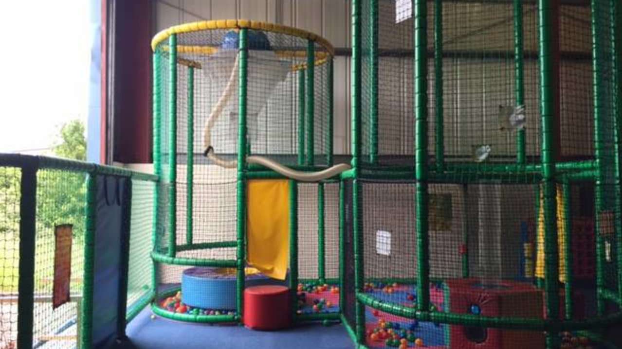 Indoor soft play frame at Jesters Adventure Play in Calne