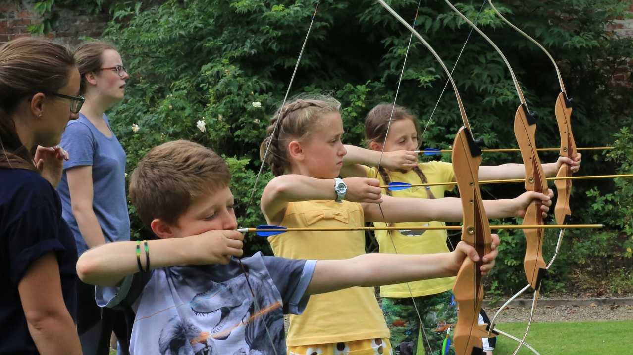 Kids doing archery at Live For Today Adventures Hazlewood in Tadcaster Kids doing archery at Live For Today Adventures Hazlewood in Tadcaster