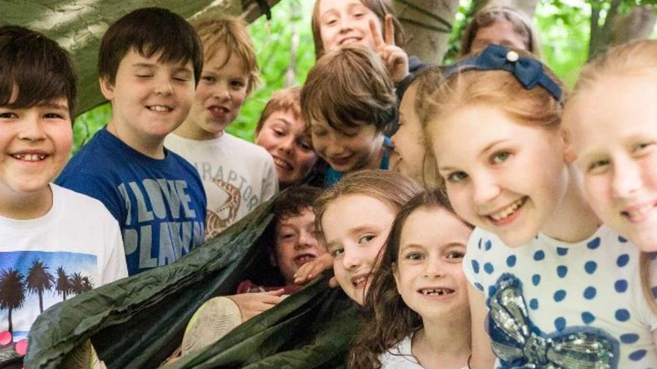 Kids build shelter at Live For Today Adventures Hazlewood in Tadcaster Kids build shelter at Live For Today Adventures Hazlewood in Tadcaster