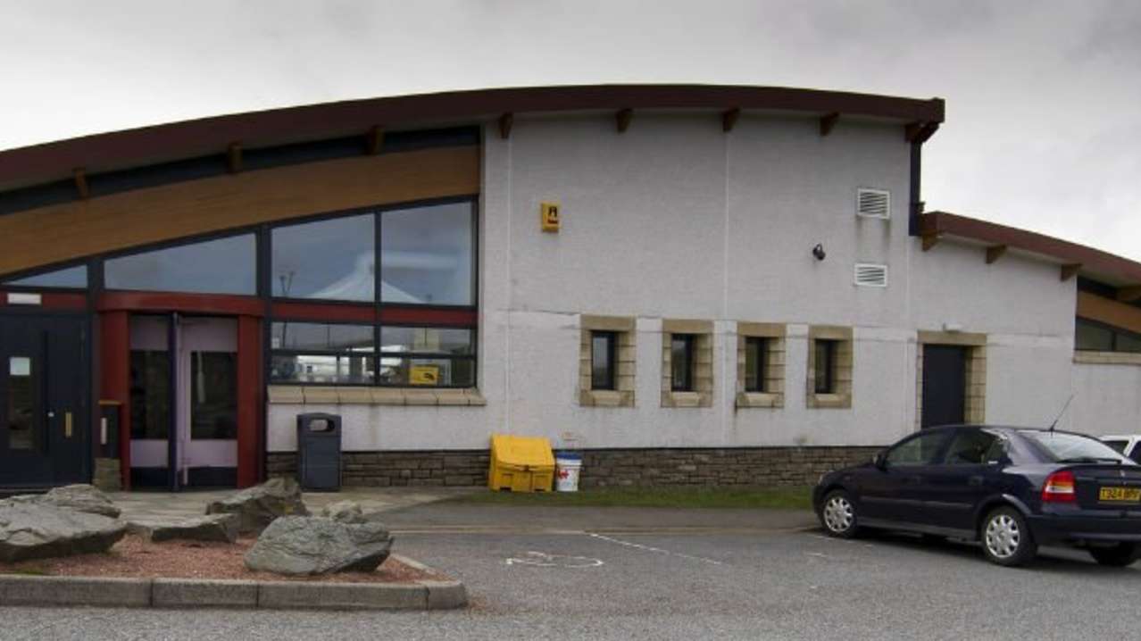 Outside view of Scalloway Pool in Shetland Isles Outside view of Scalloway Pool in Shetland Isles