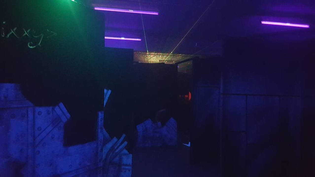 Lazer tag room at Lazer World in Crawley