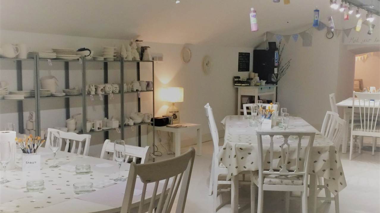Studio at Paint On Me Boutique Pottery Studio in Chepstow Studio at Paint On Me Boutique Pottery Studio in Chepstow