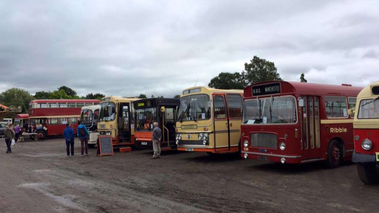 Vintage buses at Museum of Transport in Cheetam Hill
