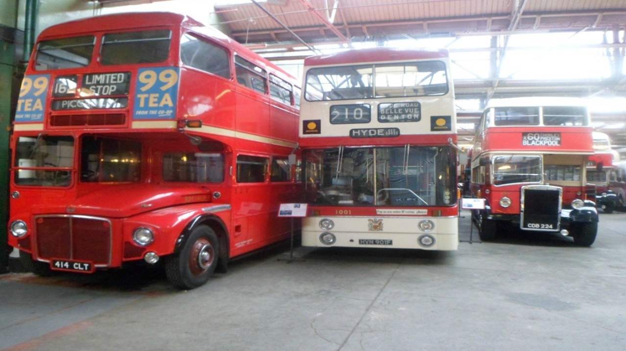 Vintage buses at Museum of Transport in Cheetam Hill