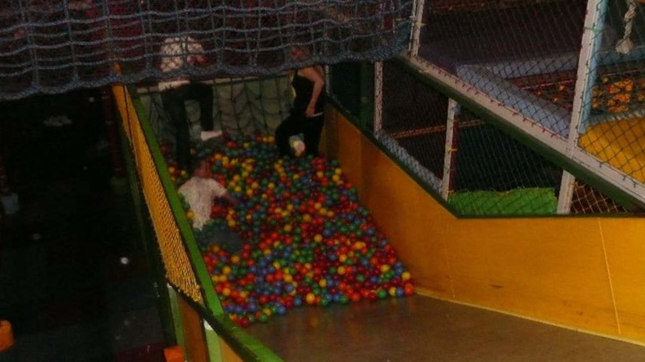Slide and ball pit at The Fun Centre in Caernarfon