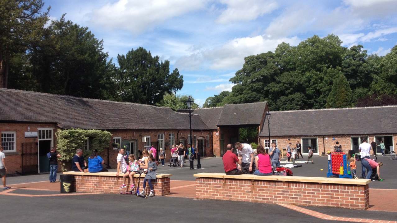 Kids playing at Markeaton Park in Derby