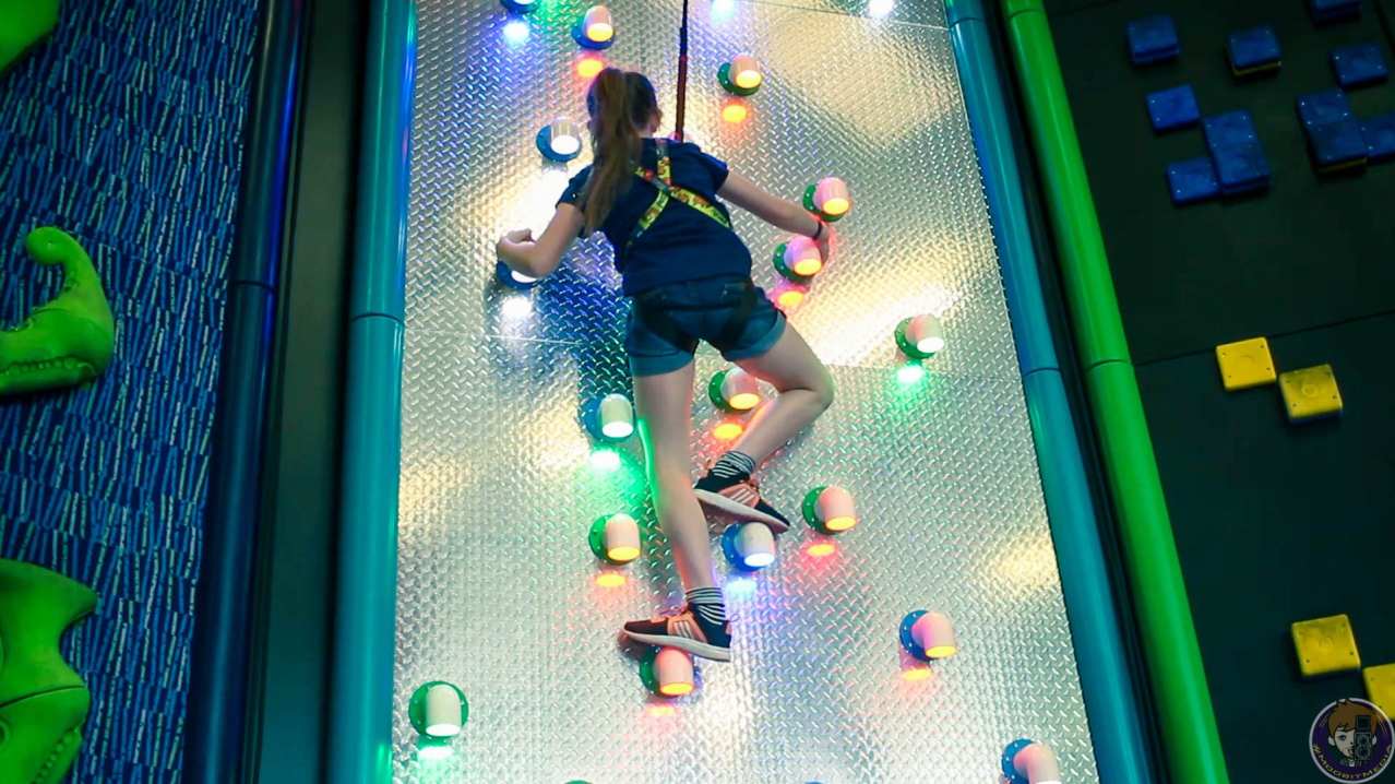 Girl climbing at Clip n Climb Nottingham