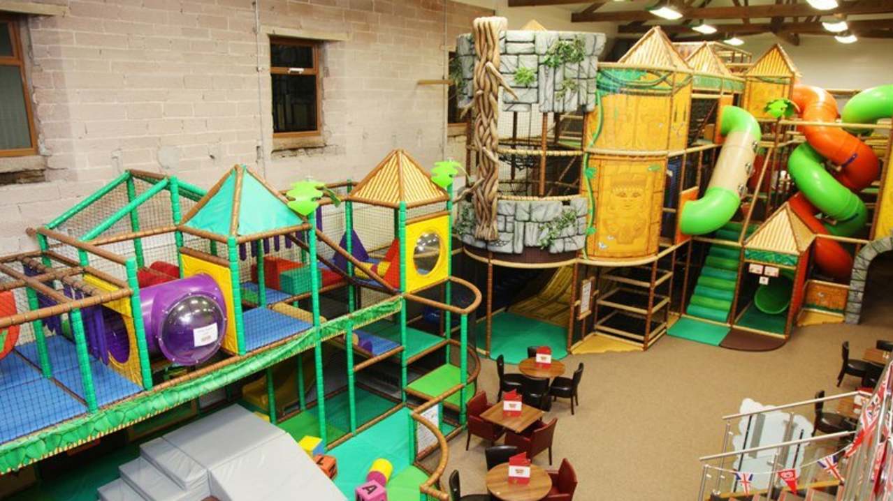 Indoor soft play frame at Aztec Soft Play in Carlisle