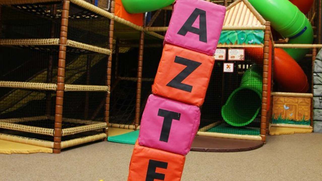 Indoor soft play frame at Aztec Soft Play in Carlisle
