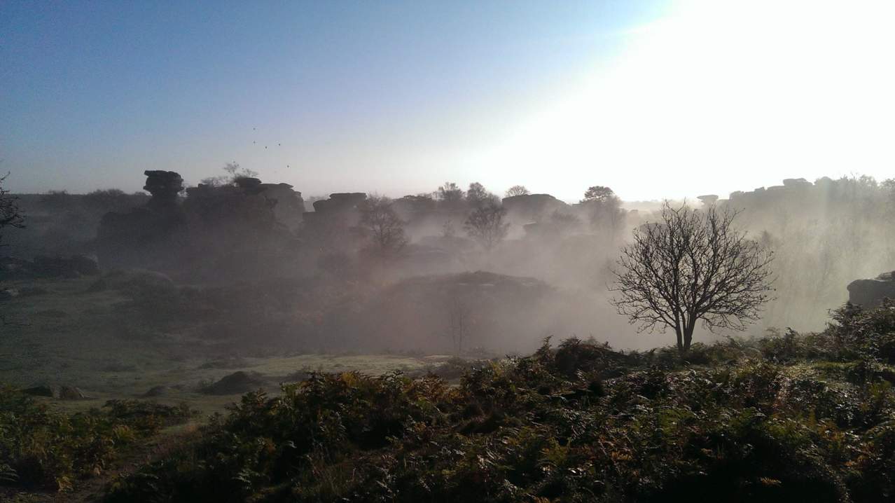 Mist at Brimham Rocks in Harrogate