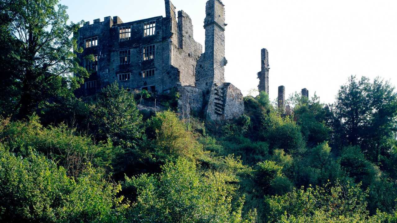 Outside view of Berry Pomeroy Castle in Totnes Outside view of Berry Pomeroy Castle in Totnes