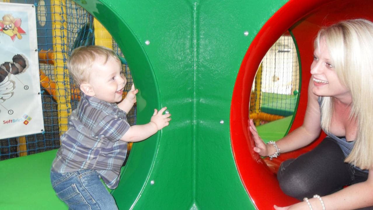 Mum and son at Space to Play Bedlington