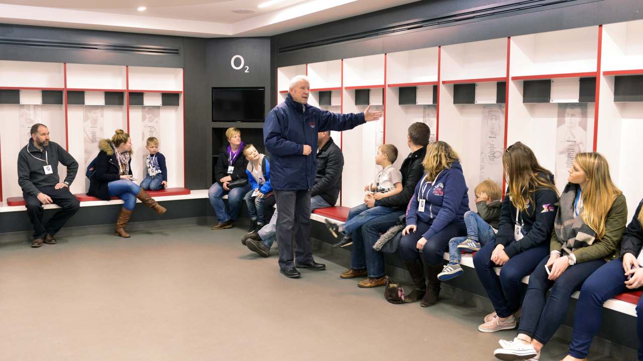 People on tour at Twickenham Stadium People on tour at Twickenham Stadium