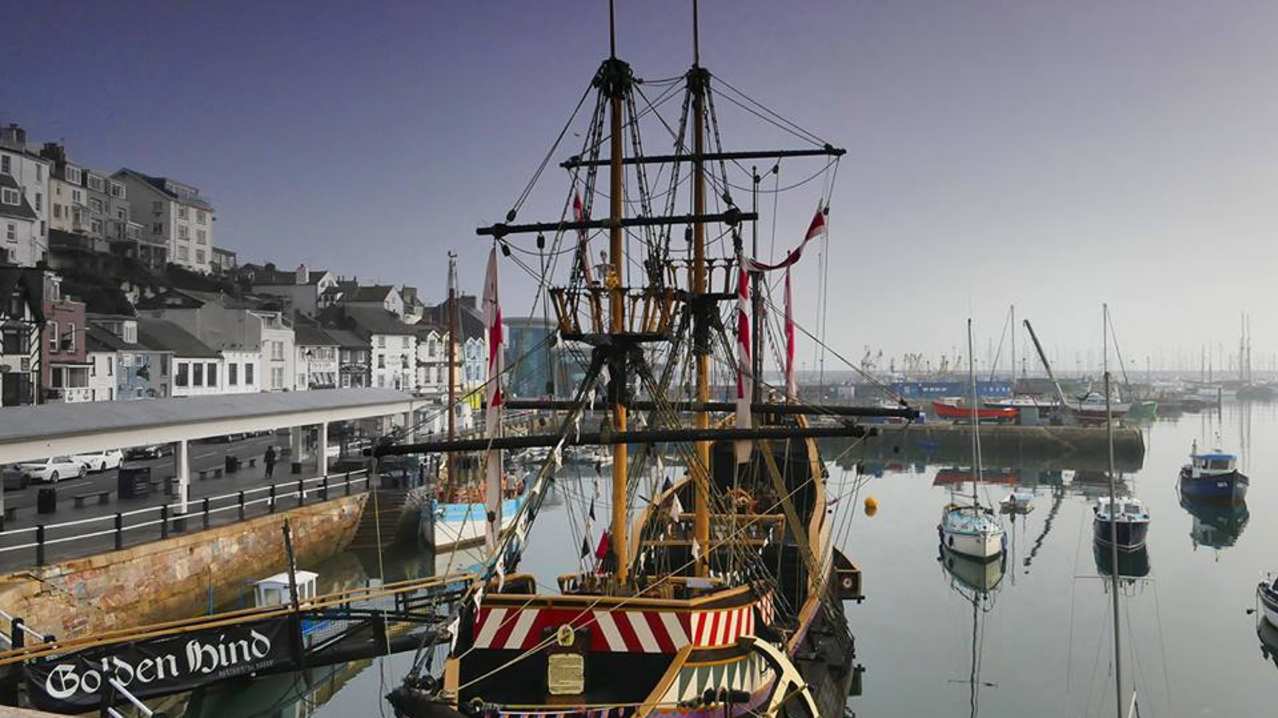 Ship at The Golden Hind at Brixham Ship at The Golden Hind at Brixham