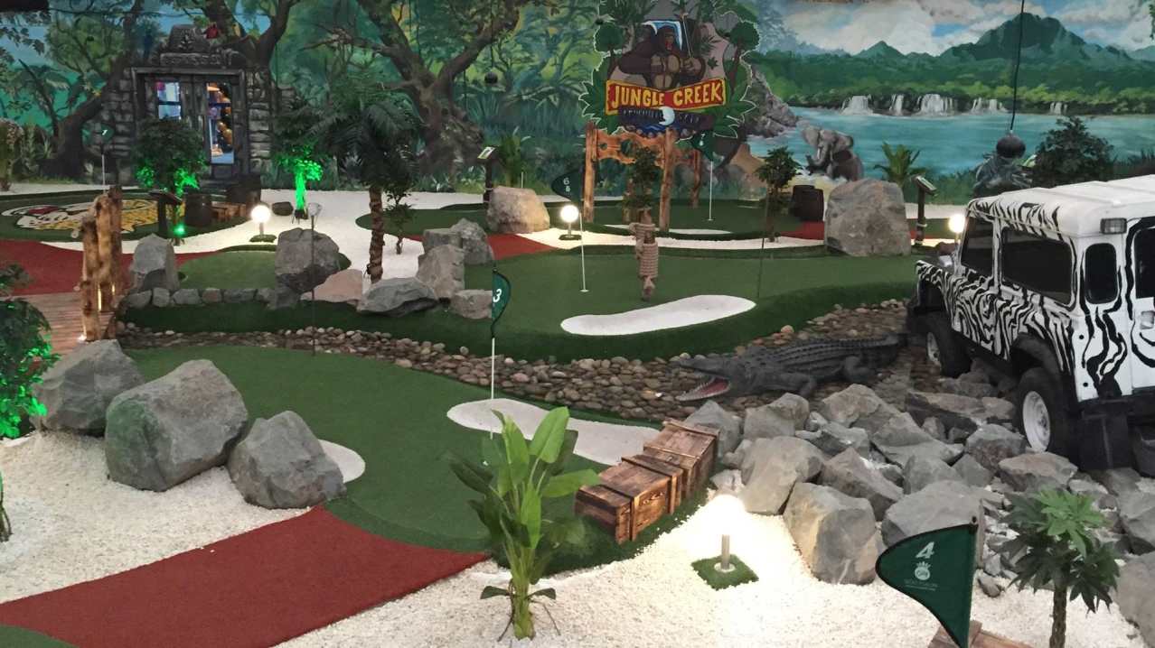 Mini golf course at Jungle Creek in Glasgow Mini golf course at Jungle Creek in Glasgow