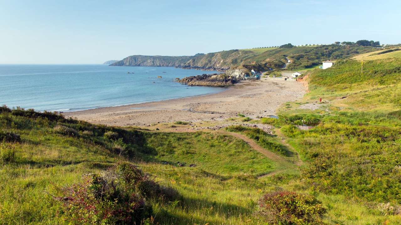 Clear day at Kennack Sands in Helston