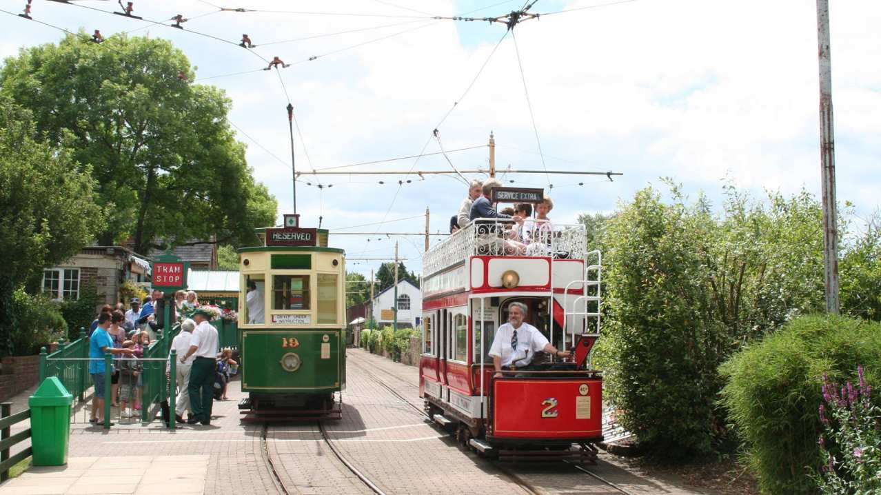 Trams at Seaton Tramway