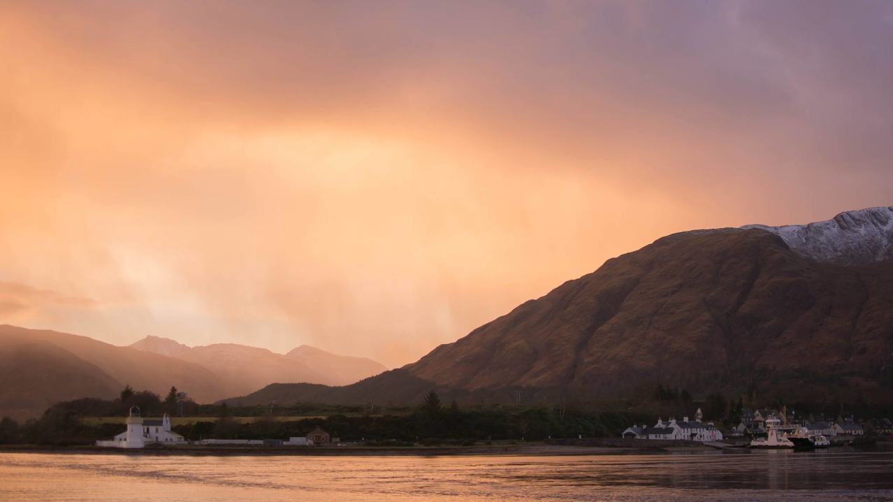Sunset at The Nevis Centre in Fort William