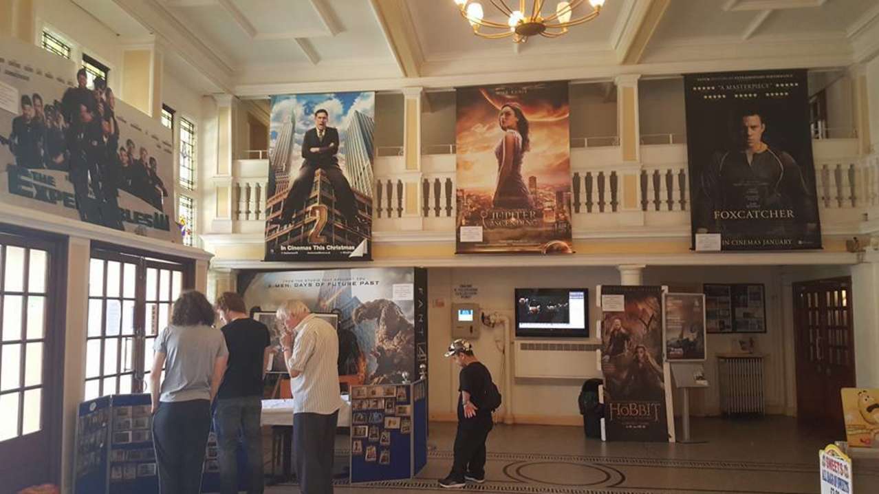 Visitors looking at displays at Majestic Cinema in Bridgenorth Visitors looking at displays at Majestic Cinema in Bridgenorth