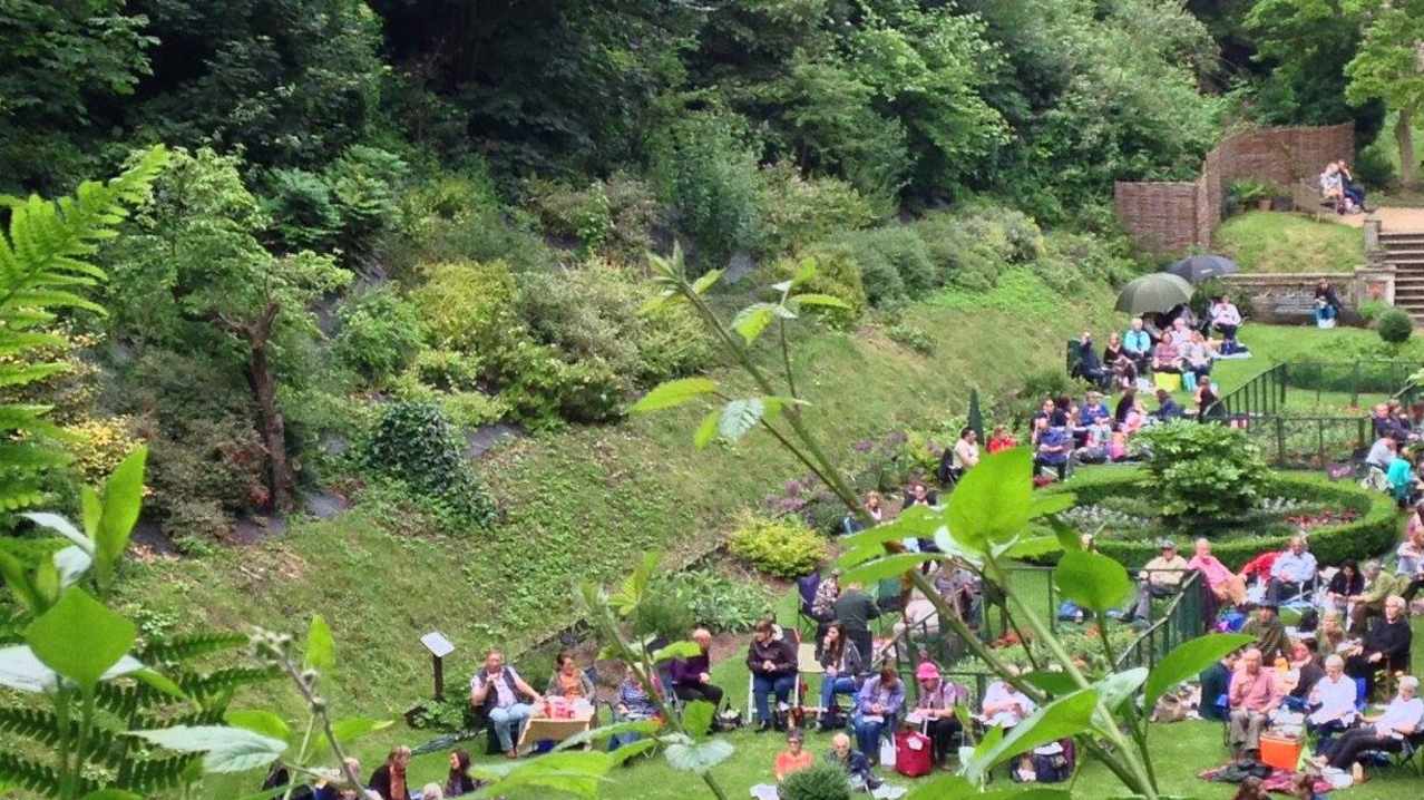 Families picnicking at The Plantation Garden in Norwich