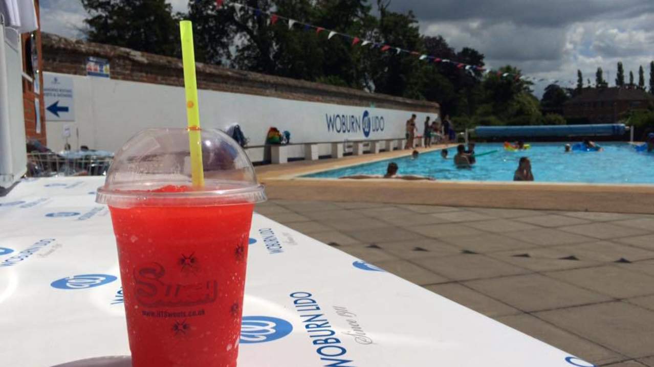 Slush drink at Woburn Open Air Swimming Pool