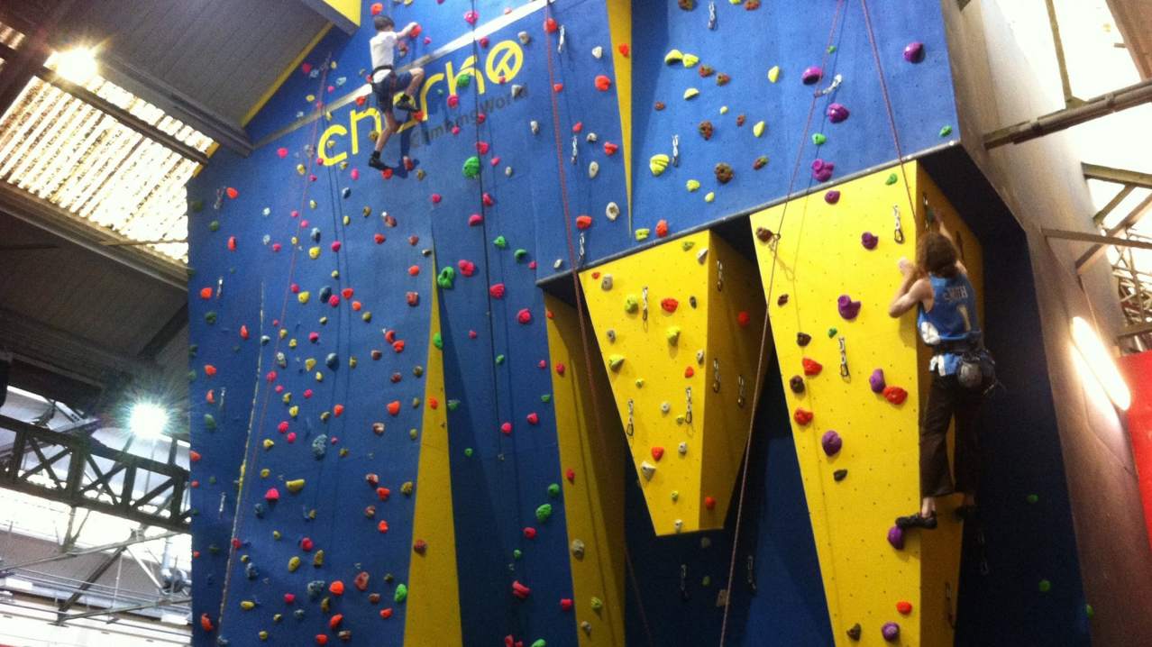 People climbing at Creation Indoor Climbing Centre in Birmingham People climbing at Creation Indoor Climbing Centre in Birmingham