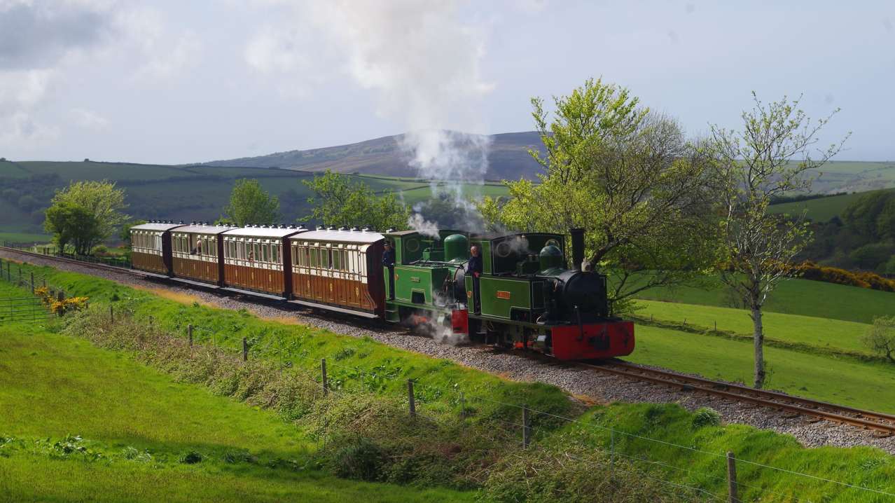 Engine train from Lynton and Barnstaple Railway in Parracombe Engine train from Lynton and Barnstaple Railway in Parracombe