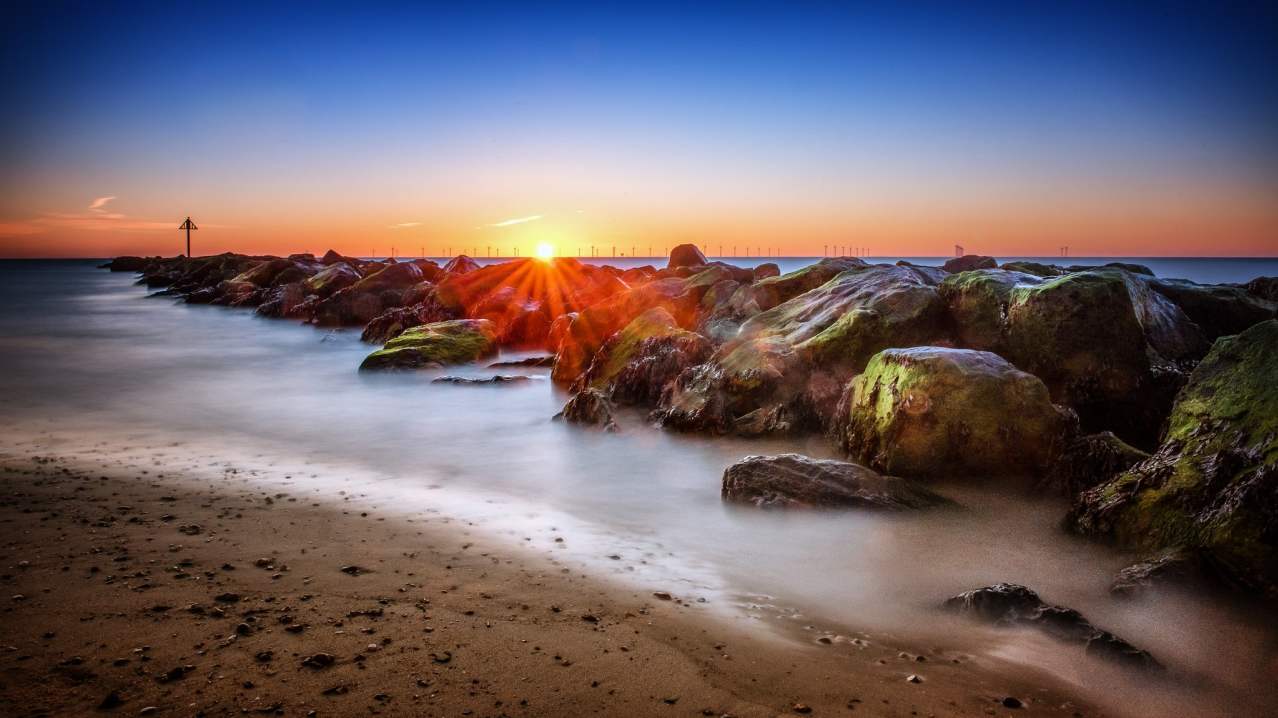 Sunrise at St Osyth Beach in Clacton On Sea Sunrise at St Osyth Beach in Clacton On Sea
